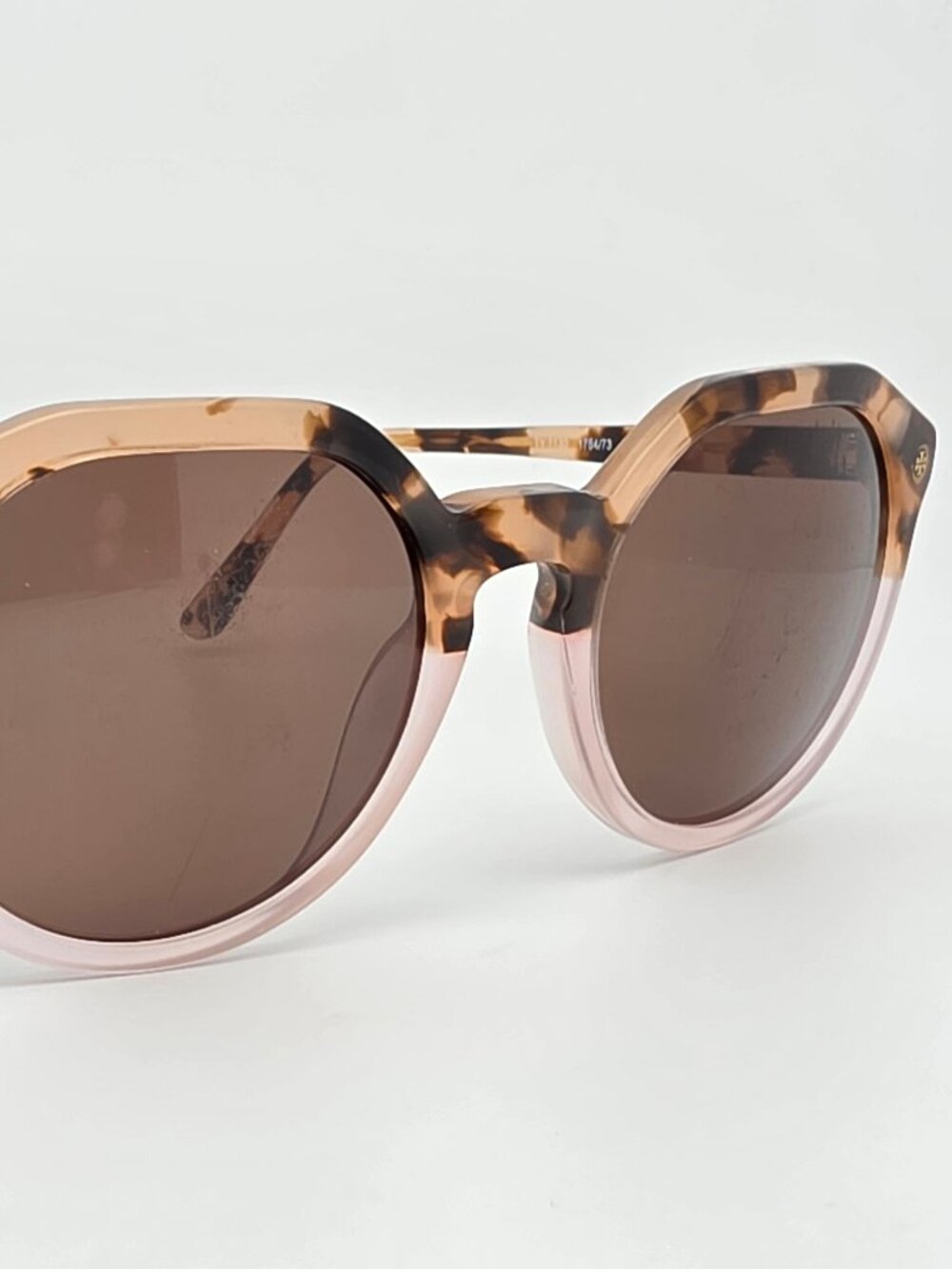 Tory Burch TY7130 1754/73 Blush Tortoise Pink Frame Brown Lens Sunglasses 52mm - Picture 6 of 16